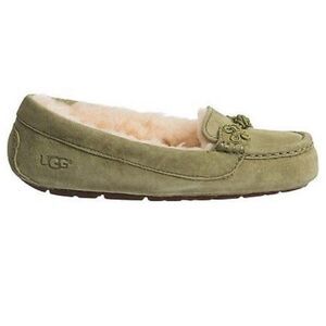 UGG Women's Suki Moccasin Slipper,Wild Grass,US 9 M